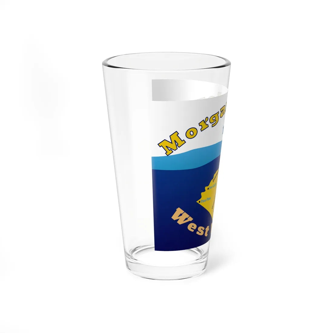 Flag of Morgan County West Virginia (United States) Pint Glass 16oz - Go Mug Yourself