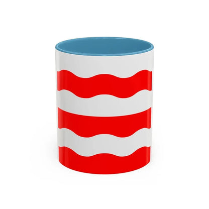 Flag of Morges Switzerland - Accent Coffee Mug 11oz Light Blue - Go Mug Yourself