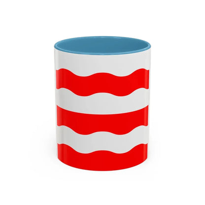 Flag of Morges Switzerland - Accent Coffee Mug 11oz Light Blue - Go Mug Yourself