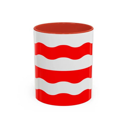 Flag of Morges Switzerland - Accent Coffee Mug 11oz Red - Go Mug Yourself