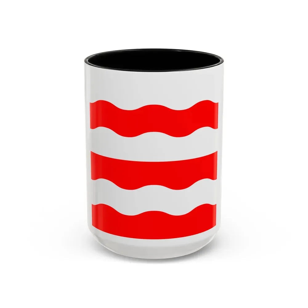 Flag of Morges Switzerland - Accent Coffee Mug 15oz Black - Go Mug Yourself