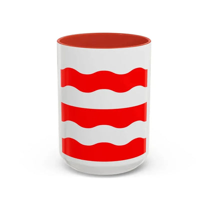 Flag of Morges Switzerland - Accent Coffee Mug 15oz Red - Go Mug Yourself