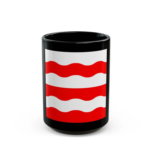 Flag of Morges Switzerland - Black Coffee Mug 15oz - Go Mug Yourself
