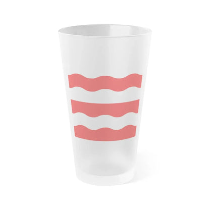 Flag of Morges Switzerland - Frosted Pint Glass 16oz 16oz Frosted - Go Mug Yourself