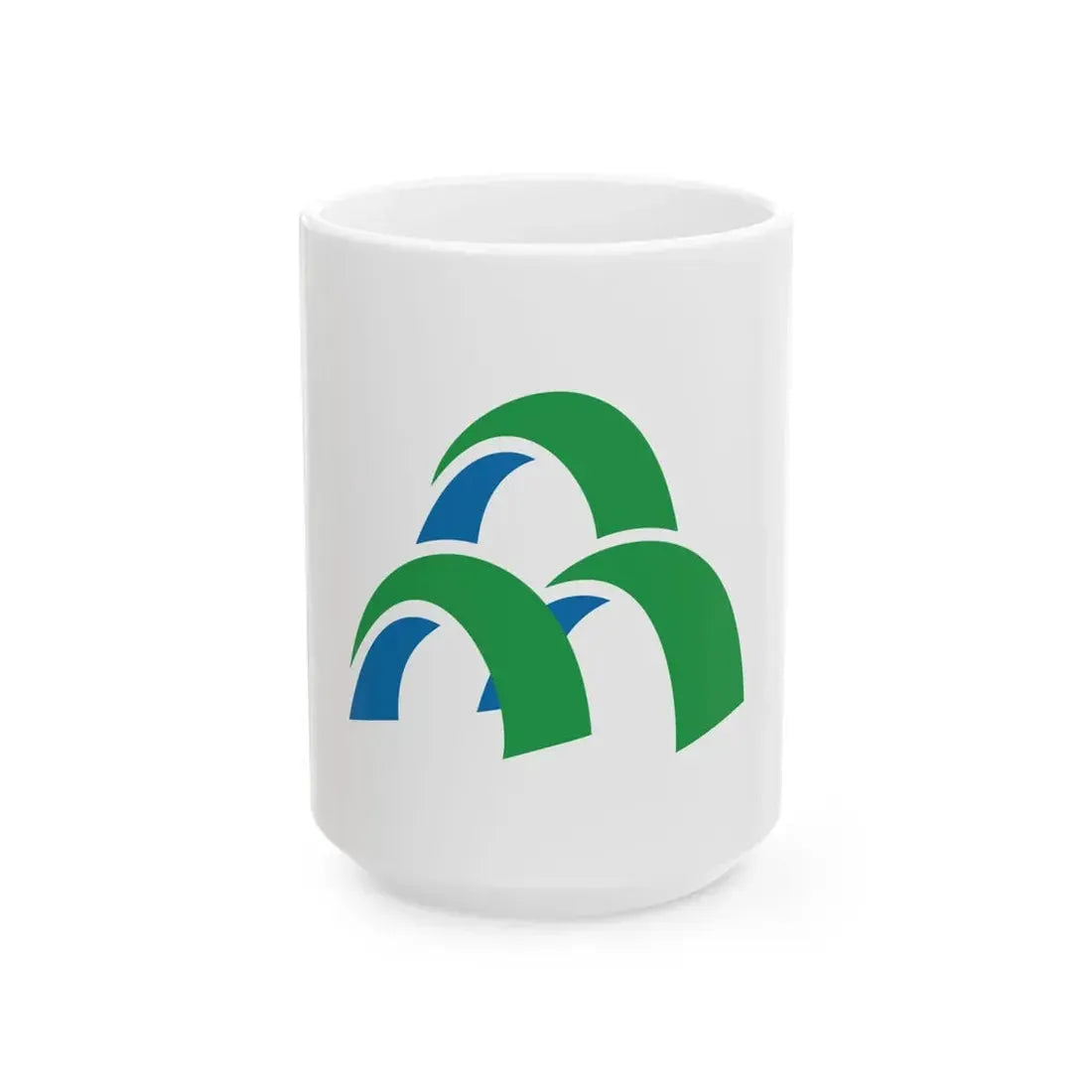 Flag of Mori Hokkaido (Japan) White Coffee Mug 15oz - Go Mug Yourself