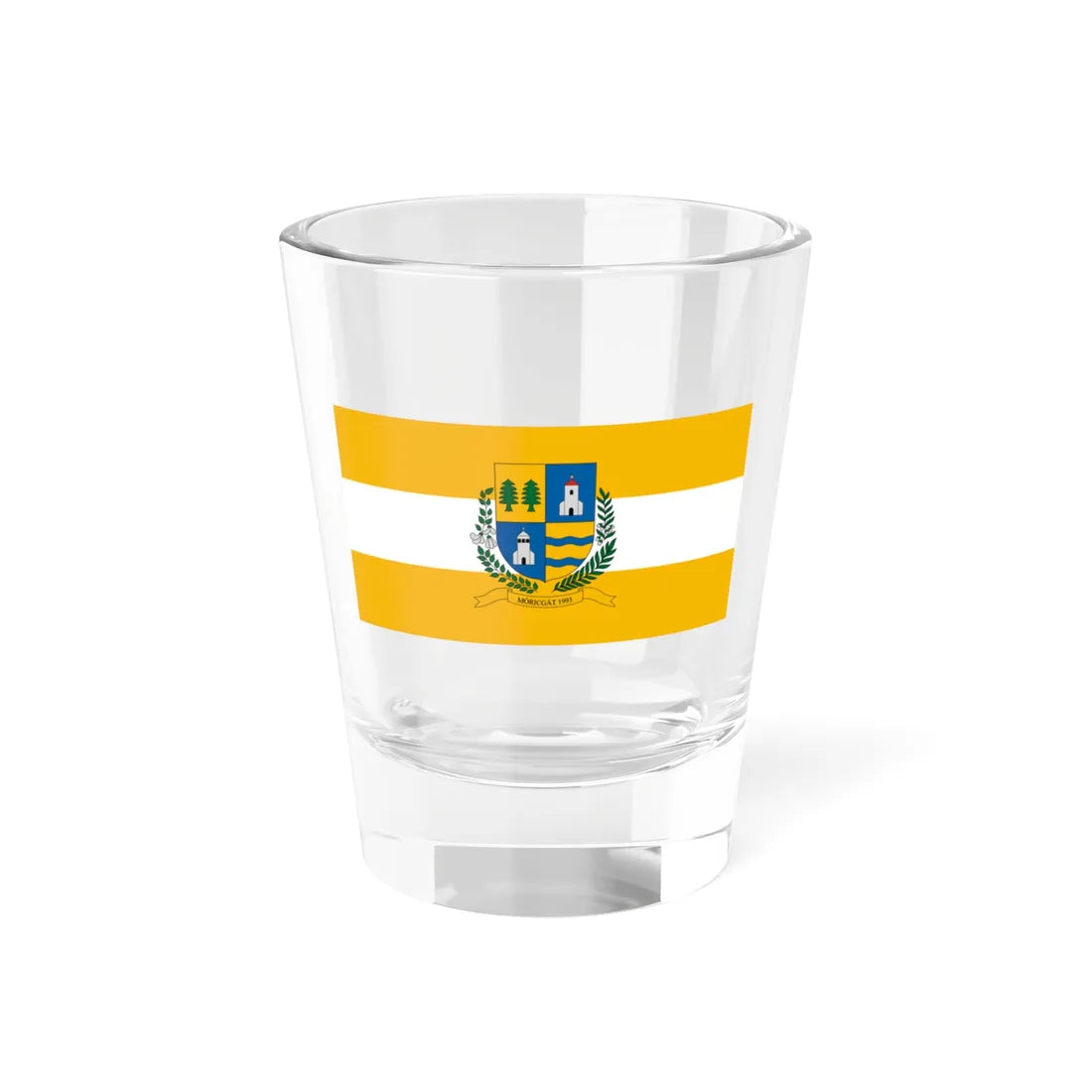 Flag of Moricgat (Hungary) Shot Glass 1.5oz 1.5oz - Go Mug Yourself