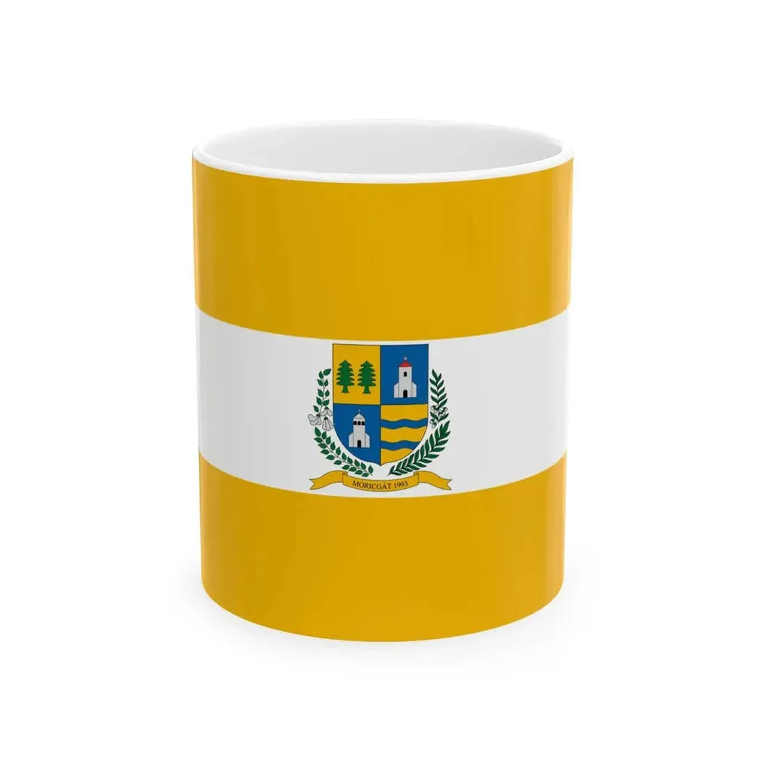 Flag of Moricgat variant (Hungary) White Coffee Mug 11oz - Go Mug Yourself