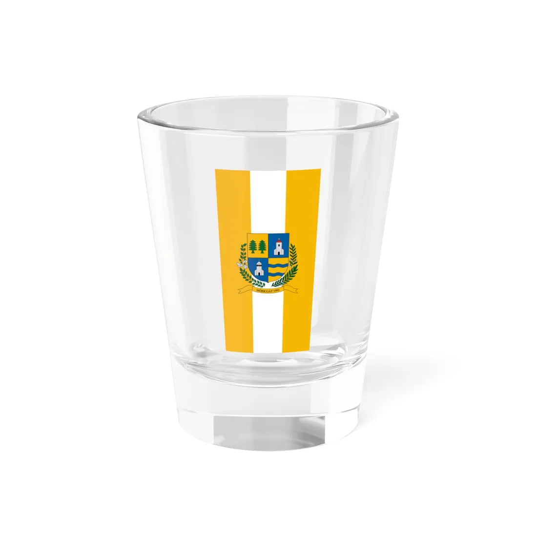 Flag of Moricgat vertical (Hungary) Shot Glass 1.5oz 1.5oz - Go Mug Yourself