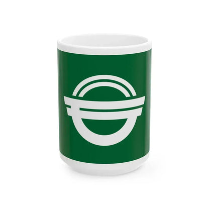 Flag of Moriyoshi Akita 1960-2005 (Japan) White Coffee Mug 15oz - Go Mug Yourself