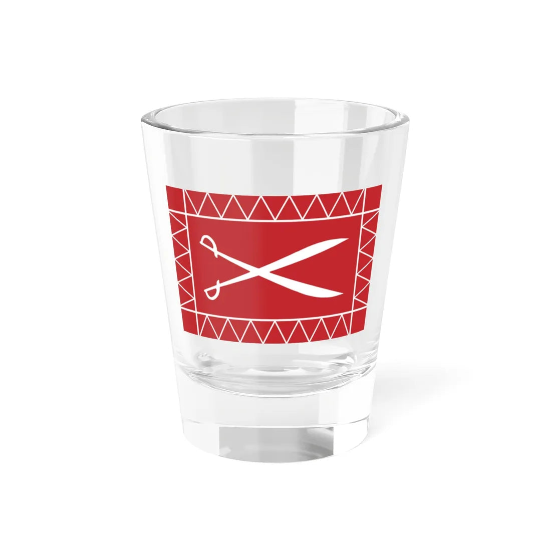 Flag of Morocco 1666-1915 Scissors variant (Algeria) Shot Glass 1.5oz 1.5oz - Go Mug Yourself