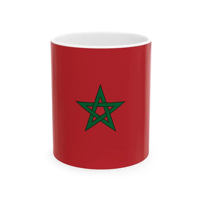 Flag of Morocco 1slash6 (Morocco) White Coffee Mug 11oz - Go Mug Yourself