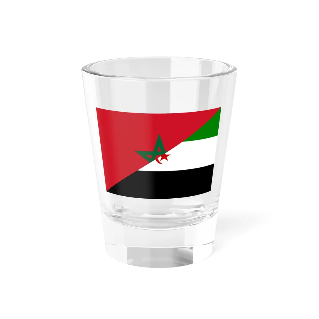 Flag of Morocco and Western Sahara (Morocco) Shot Glass 1.5oz 1.5oz - Go Mug Yourself