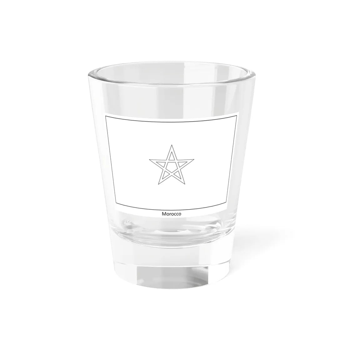 Flag of Morocco colouring page (Morocco) Shot Glass 1.5oz 1.5oz - Go Mug Yourself