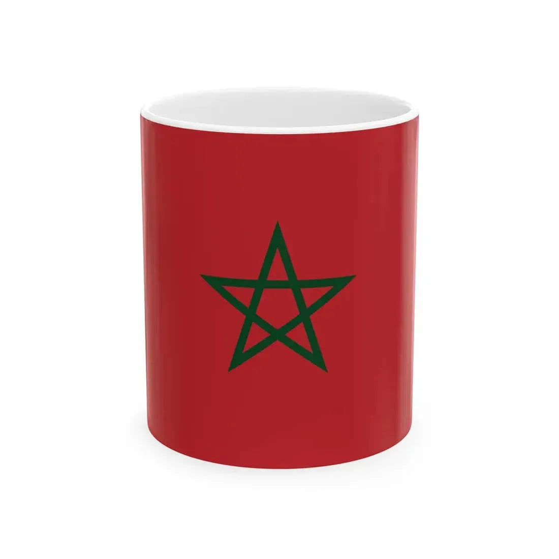 Flag of Morocco dark green (Morocco) White Coffee Mug 11oz - Go Mug Yourself