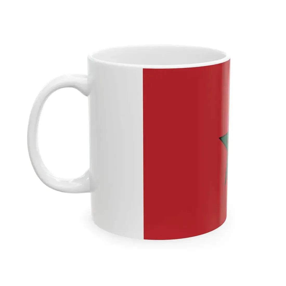 Flag of Morocco large stroke (Morocco) White Coffee Mug - Go Mug Yourself
