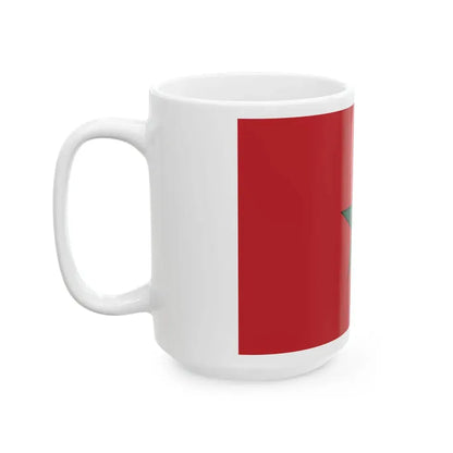 Flag of Morocco large stroke (Morocco) White Coffee Mug - Go Mug Yourself