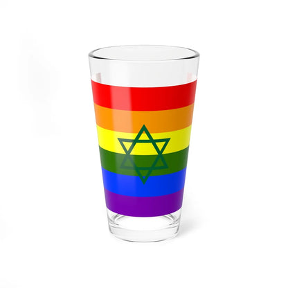 Flag of Morocco LGBT hexagram (Morocco) Pint Glass 16oz 16oz - Go Mug Yourself