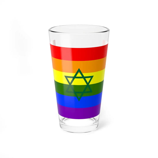 Flag of Morocco LGBT hexagram (Morocco) Pint Glass 16oz 16oz - Go Mug Yourself
