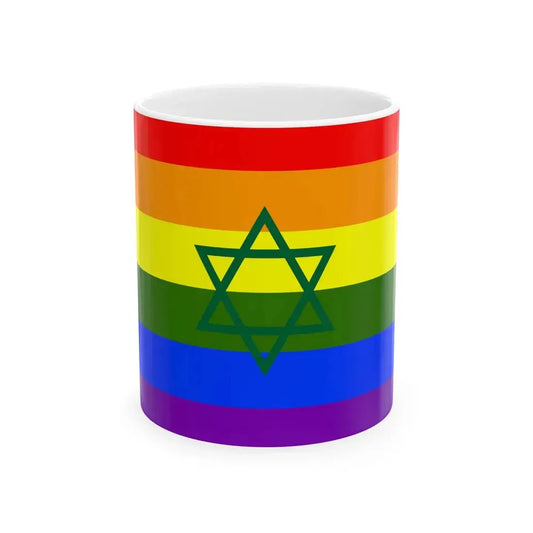 Flag of Morocco LGBT hexagram (Morocco) White Coffee Mug 11oz - Go Mug Yourself