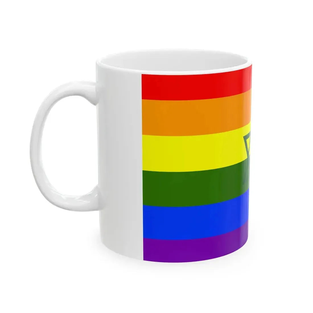 Flag of Morocco LGBT hexagram (Morocco) White Coffee Mug - Go Mug Yourself