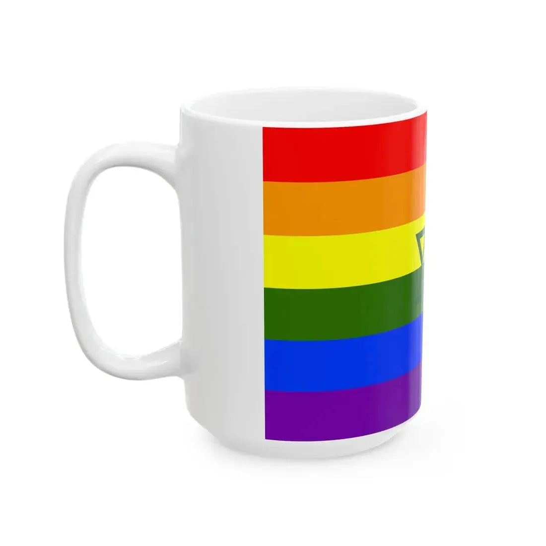 Flag of Morocco LGBT hexagram (Morocco) White Coffee Mug - Go Mug Yourself
