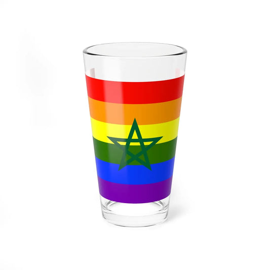 Flag of Morocco LGBT (Morocco) Pint Glass 16oz 16oz - Go Mug Yourself