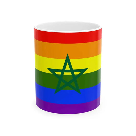 Flag of Morocco LGBT (Morocco) White Coffee Mug 11oz - Go Mug Yourself