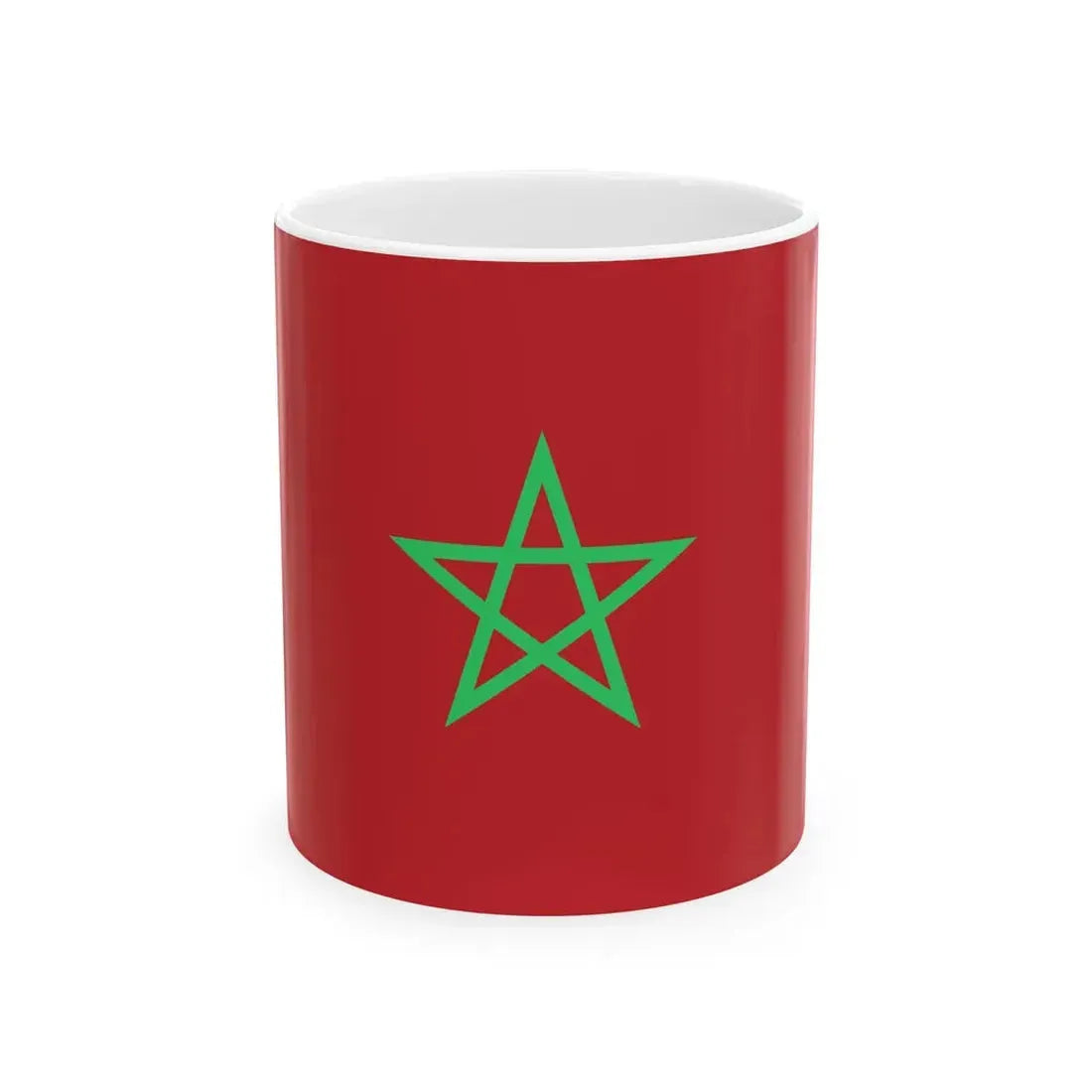 Flag of Morocco light green (Morocco) White Coffee Mug 11oz - Go Mug Yourself