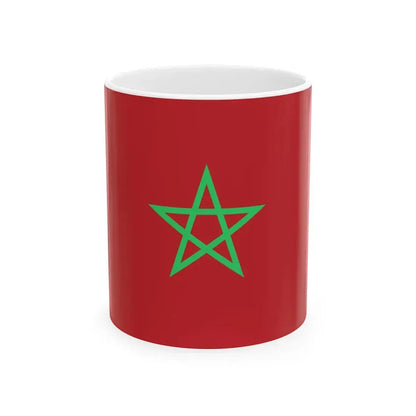 Flag of Morocco light green (Morocco) White Coffee Mug 11oz - Go Mug Yourself
