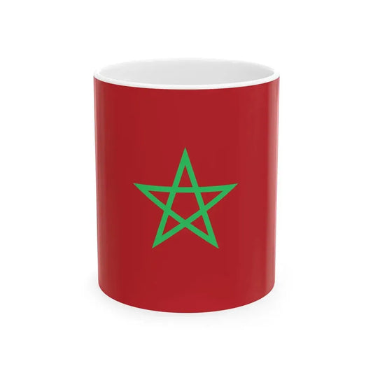 Flag of Morocco light green (Morocco) White Coffee Mug 11oz - Go Mug Yourself
