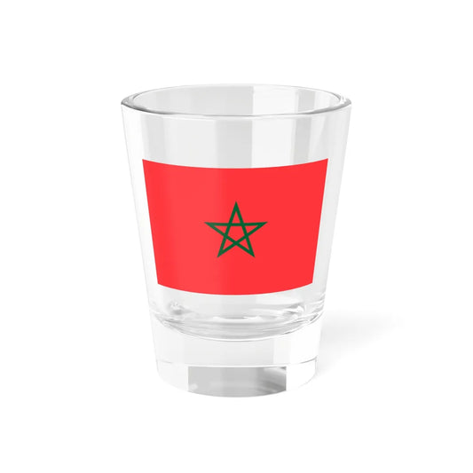Flag of Morocco light red (Morocco) Shot Glass 1.5oz 1.5oz - Go Mug Yourself