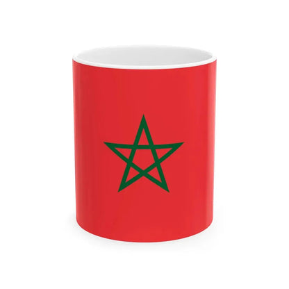 Flag of Morocco light red (Morocco) White Coffee Mug 11oz - Go Mug Yourself