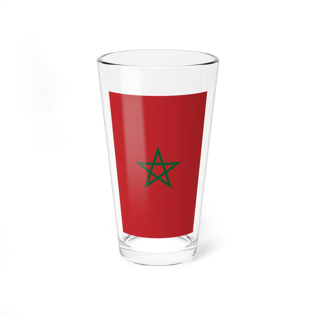 Flag of Morocco vertical (Morocco) Pint Glass 16oz 16oz - Go Mug Yourself