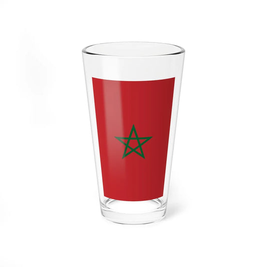Flag of Morocco vertical (Morocco) Pint Glass 16oz 16oz - Go Mug Yourself