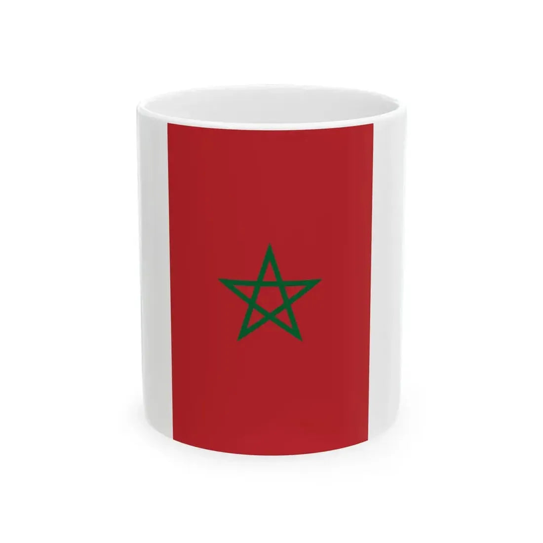 Flag of Morocco vertical (Morocco) White Coffee Mug 11oz - Go Mug Yourself