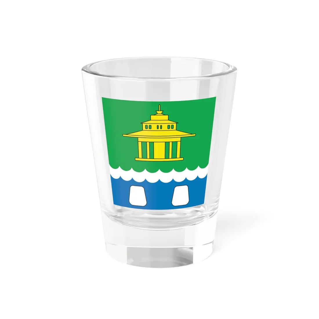 Flag of Morshyn (Ukraine) Shot Glass 1.5oz 1.5oz - Go Mug Yourself