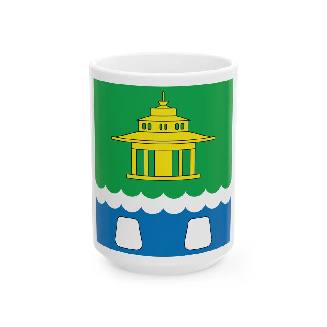 Flag of Morshyn (Ukraine) White Coffee Mug 15oz - Go Mug Yourself