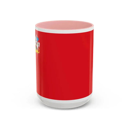 Flag of Moscow Oblast Russia - Accent Coffee Mug 15oz Pink - Go Mug Yourself
