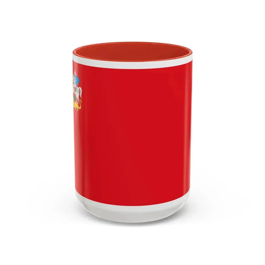 Flag of Moscow Oblast Russia - Accent Coffee Mug 15oz Red - Go Mug Yourself