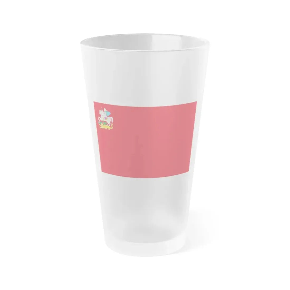 Flag of Moscow Oblast Russia - Frosted Pint Glass 16oz 16oz Frosted - Go Mug Yourself