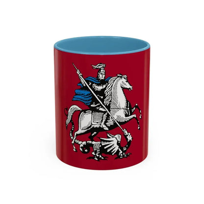 Flag of Moscow Russia - Accent Coffee Mug 11oz Light Blue - Go Mug Yourself