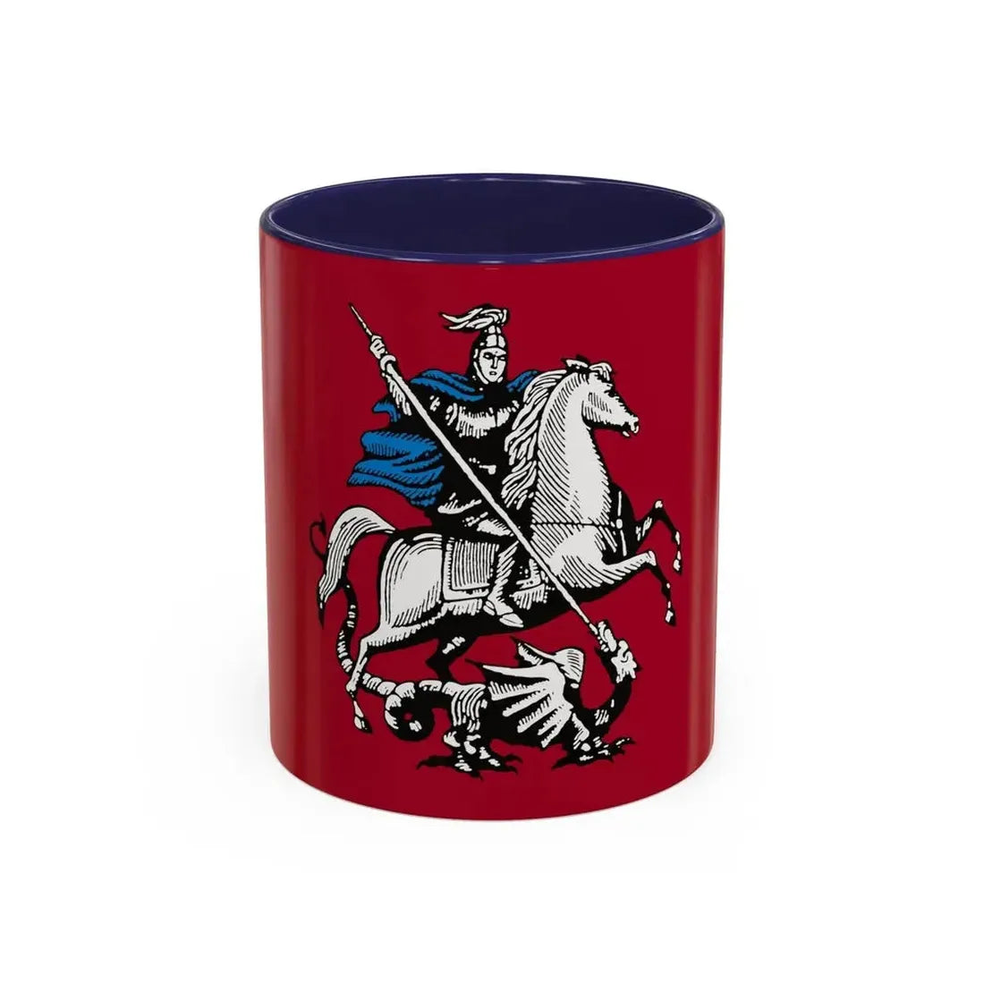 Flag of Moscow Russia - Accent Coffee Mug 11oz Navy - Go Mug Yourself