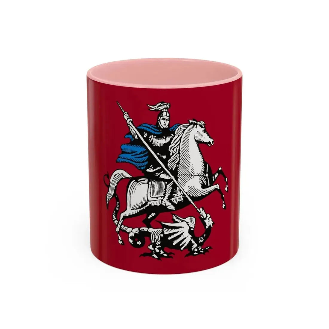 Flag of Moscow Russia - Accent Coffee Mug 11oz Pink - Go Mug Yourself