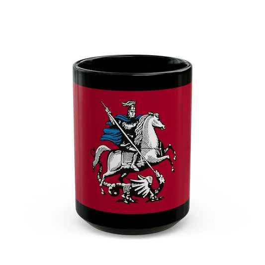 Flag of Moscow Russia - Black Coffee Mug 15oz - Go Mug Yourself