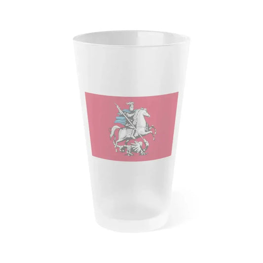 Flag of Moscow Russia - Frosted Pint Glass 16oz 16oz Frosted - Go Mug Yourself