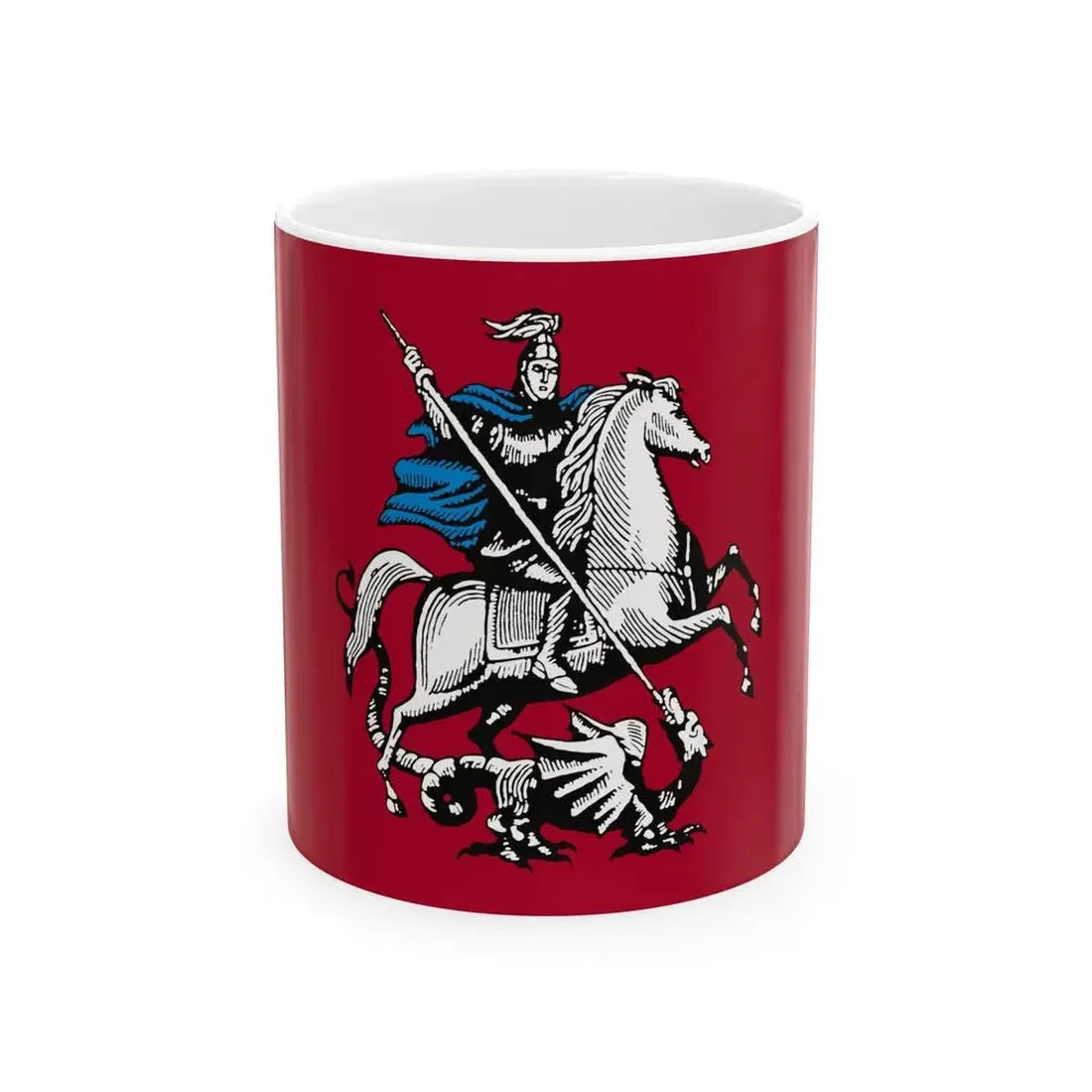 Flag of Moscow Russia - White Coffee Mug 11oz - Go Mug Yourself