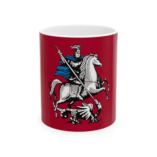 Flag of Moscow Russia - White Coffee Mug 11oz - Go Mug Yourself