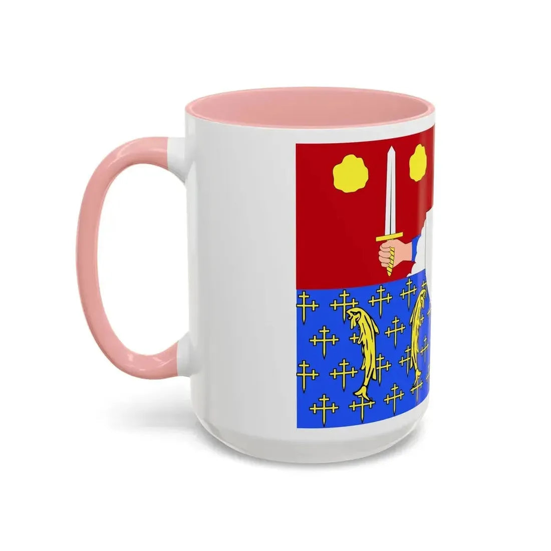 Flag of Moselle France 2 - Accent Coffee Mug - Go Mug Yourself