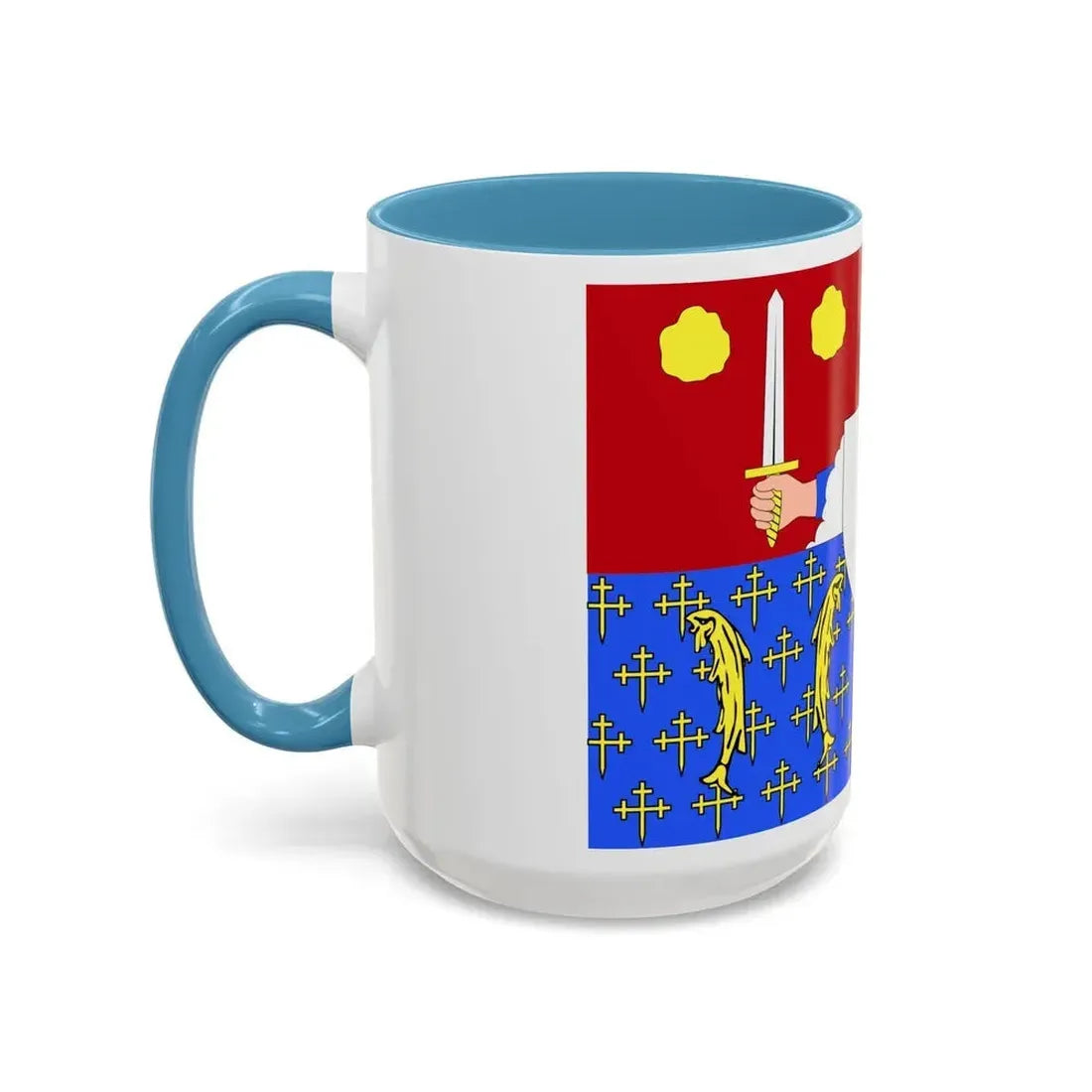 Flag of Moselle France 2 - Accent Coffee Mug - Go Mug Yourself