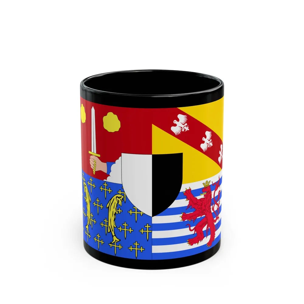 Flag of Moselle France 2 - Black Coffee Mug-11oz-Go Mug Yourself